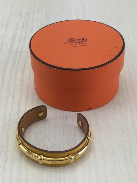 ヴィンテージ Hermès レザーバンブーバングル ヴィンテージ Hermès