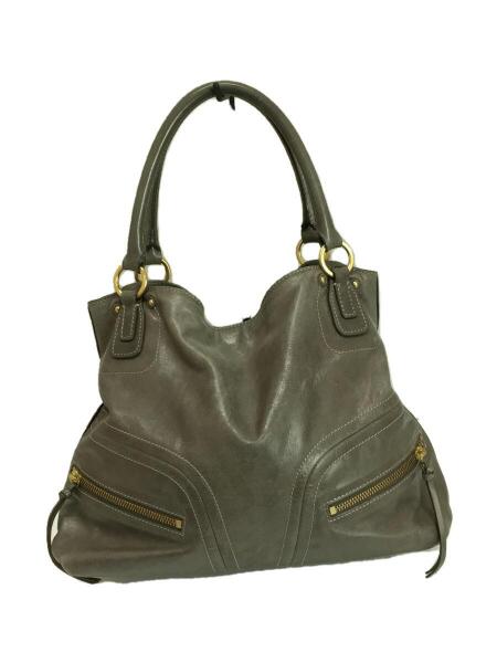 SAZABY(サザビー) / ショルダーバッグ/レザー/GRY/無地/グレー/灰色