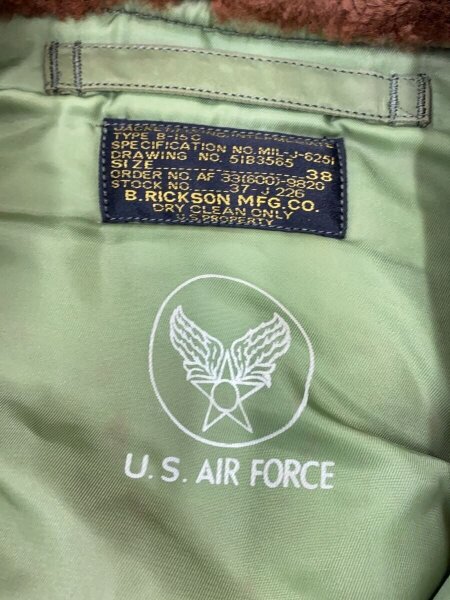 Buzz Rickson's(バズリクソンズ) / B-15C/フライトジャケット/38