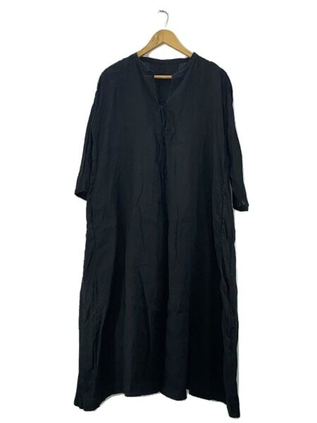 nest Robe(ネストローブ) / 長袖ワンピース/--/リネン/BLK/無地/01192