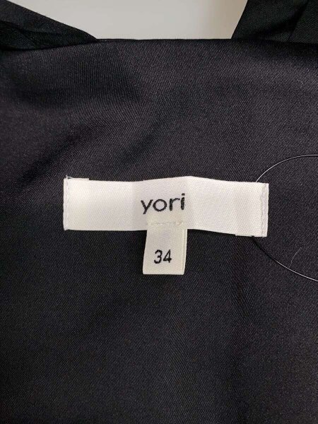 yori(ヨリ) / サテンフリルサロペット/オールインワン/34/ブラック