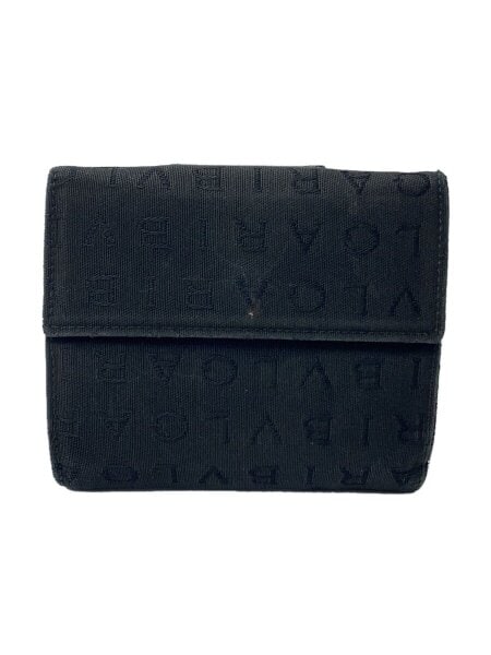 BVLGARI(ブルガリ) / 2つ折り財布/ロゴマニア/キャンバス/BLK