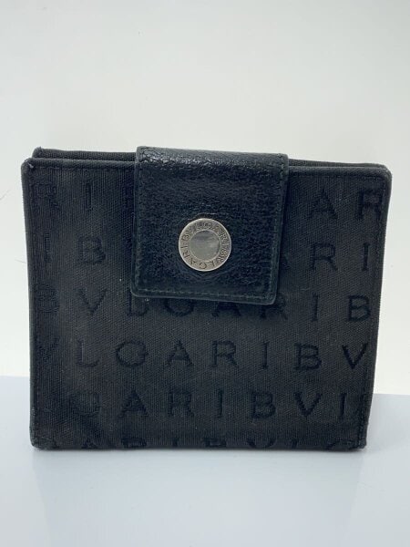 BVLGARI(ブルガリ) / 2つ折り財布/ロゴマニア/キャンバス/BLK