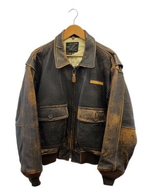 AVIREX(アヴィレックス) / レザージャケット・ブルゾン/L/山羊革/BRW