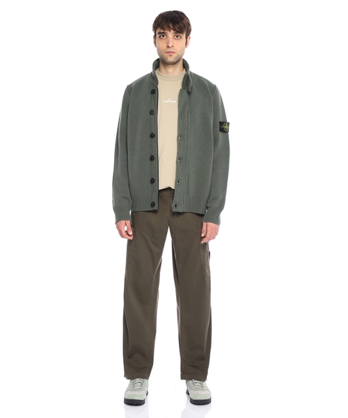 High neck wool cardigan | Emporium