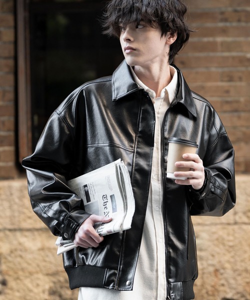 新品 未使用 shirocon vintageレザージャケット 38 yori crie conforto