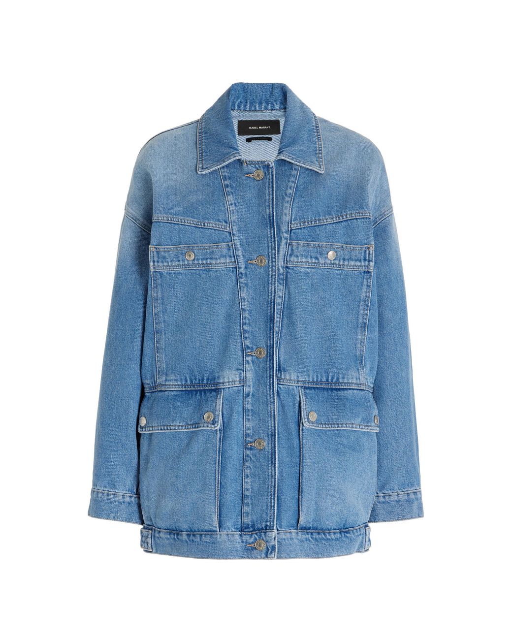 Isabel Marant Paolo Cotton Jacket in Blue | Lyst Australia