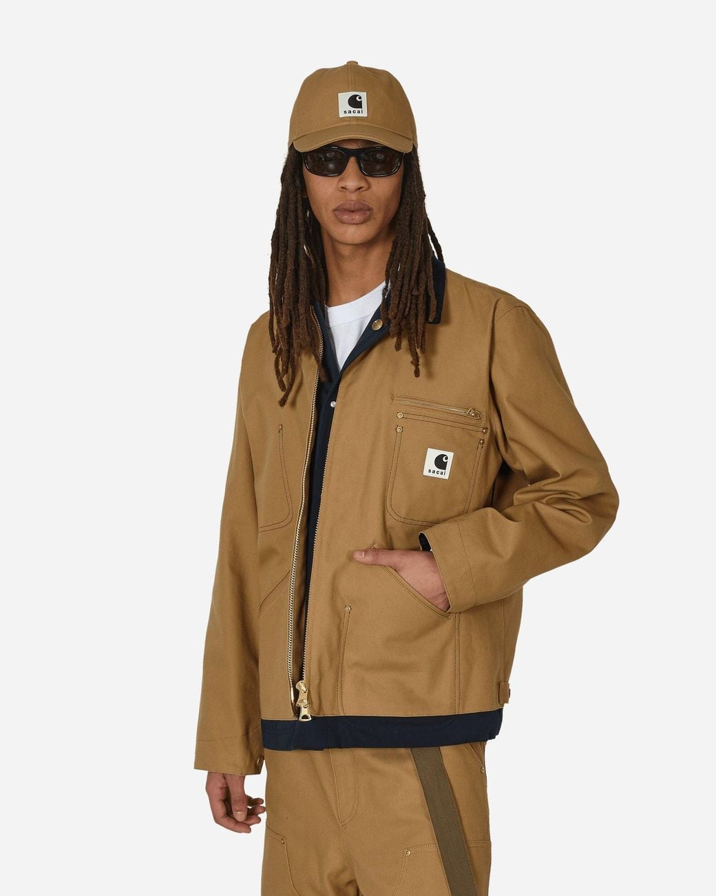 Sacai Carhartt Wip Reversible Duck Jacket / Navy in Natural for