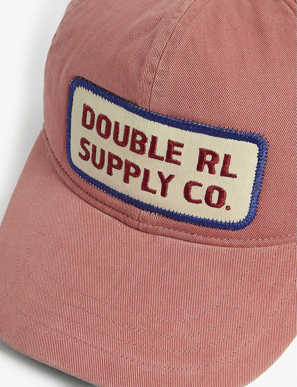 RRL Logo Patch Cotton Trucker Cap in Pink for Men | Lyst