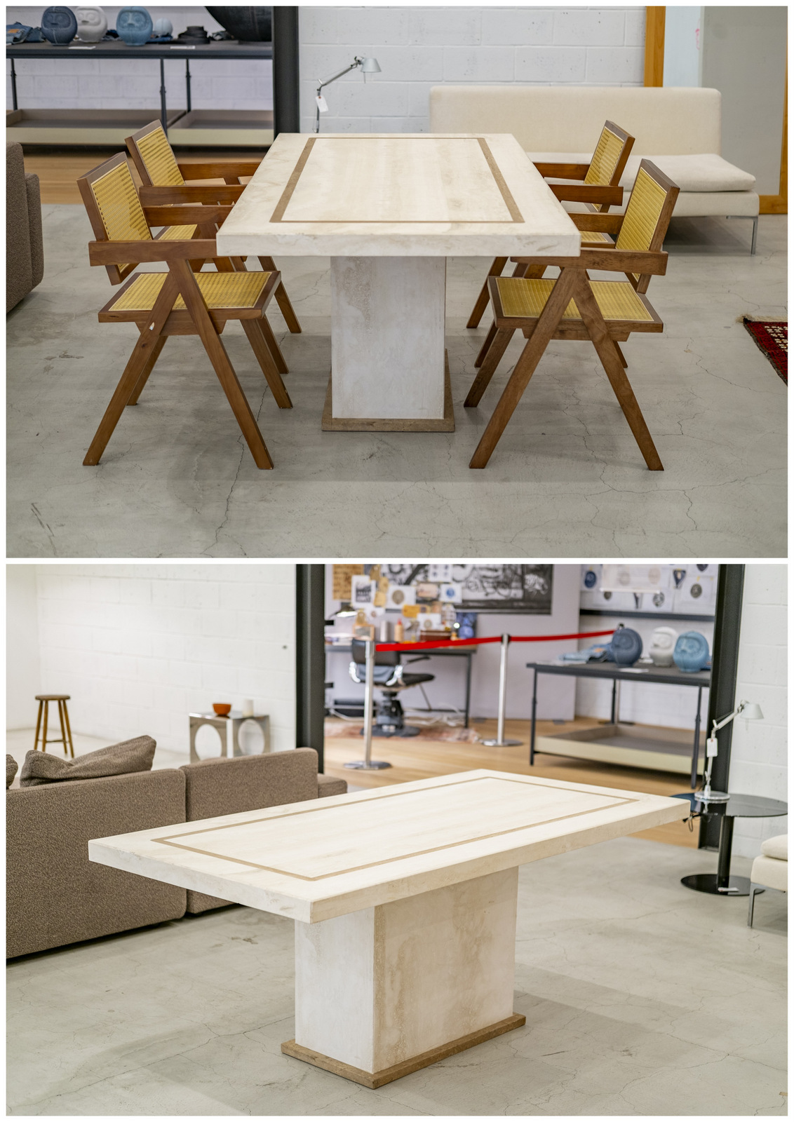 IDC大塚家具｜ダイニングテーブル「IM5450」天然石 トラバーチン