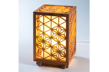 宗像きら組子」 56 麻の葉組子 吹き抜け カラーアクリル板入り 3枚一