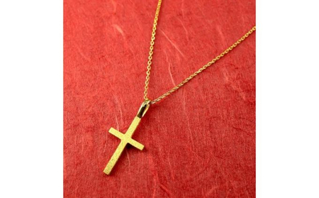 24金 純金 ペンダントトップ クロス ネックレス ゴールド K24 十字架