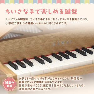 ピアノ おもちゃ グランドピアノ KAWAI 木目 1144 天然木 32鍵 楽器