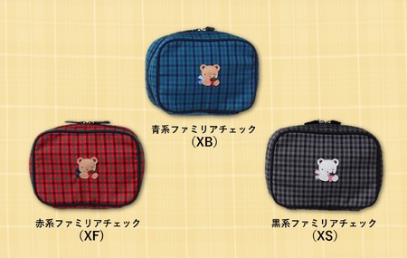 ポーチ（680022）XF（赤系チェック） ポーチ 播州織 小物入れ ふるさと