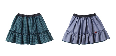 ファミリア】110cm XB 青系 リバーシブルスカート（240482） | 兵庫県