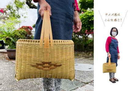 竹かごのある暮らし、「三行竹細工の竹籠（小）」 竹籠 竹細工 竹かご