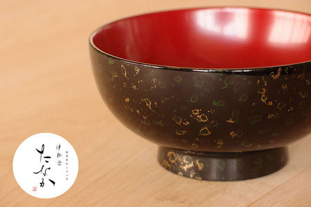 寄附金額見直しました】津軽塗 汁椀（唐塗 黒） | 青森県弘前市