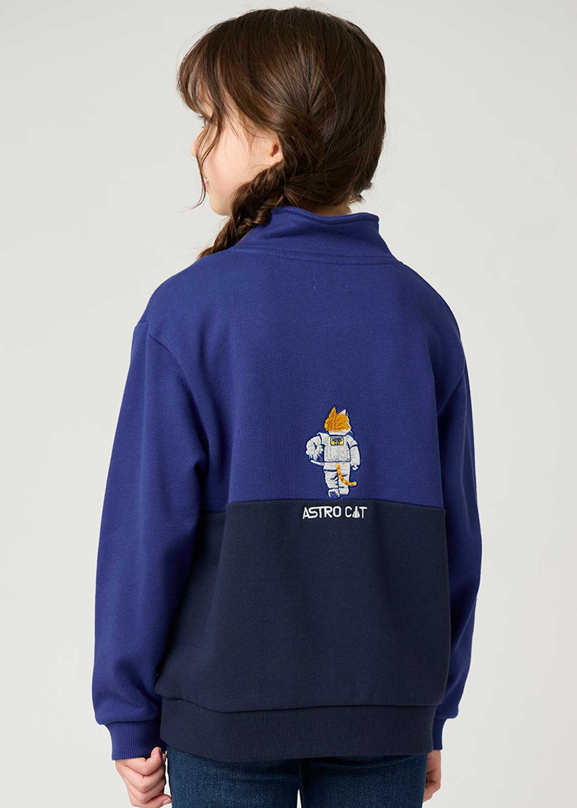 アストロキャット｜ハーフジップスウェット｜キッズ｜グラニフ(graniph