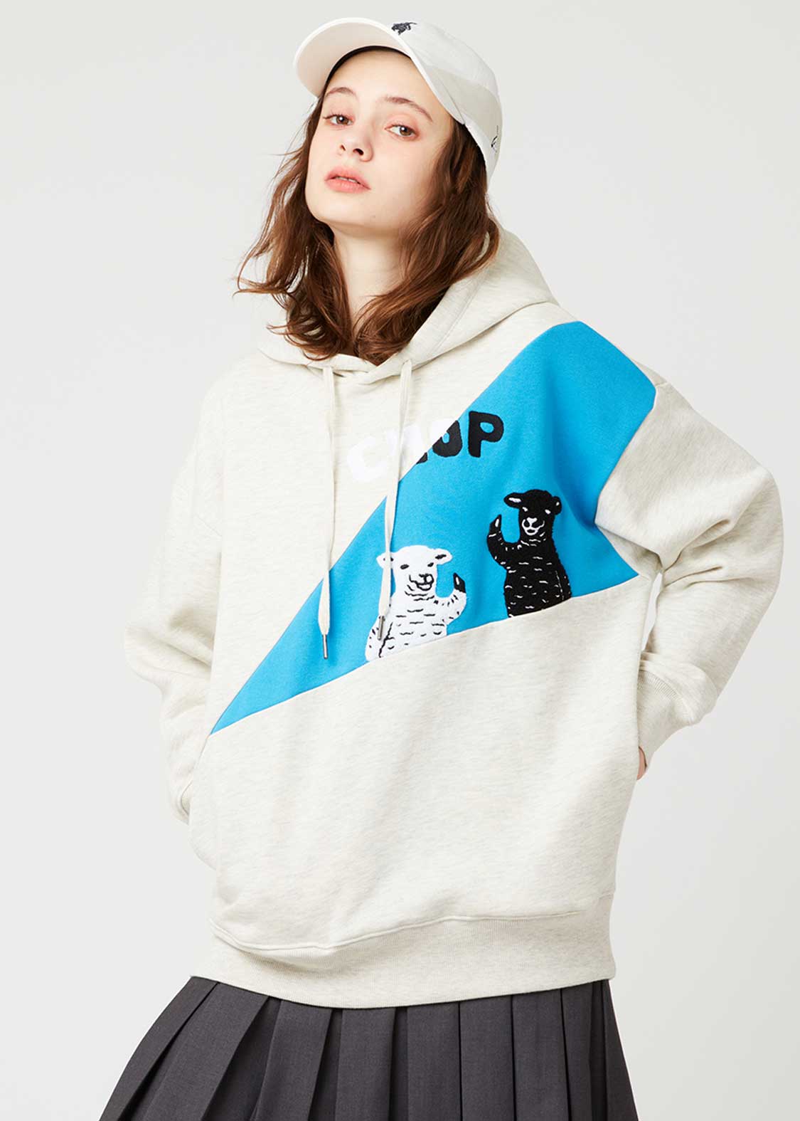 ラムチョップフレンズ｜裏起毛ライトアップパーカー｜ユニセックス