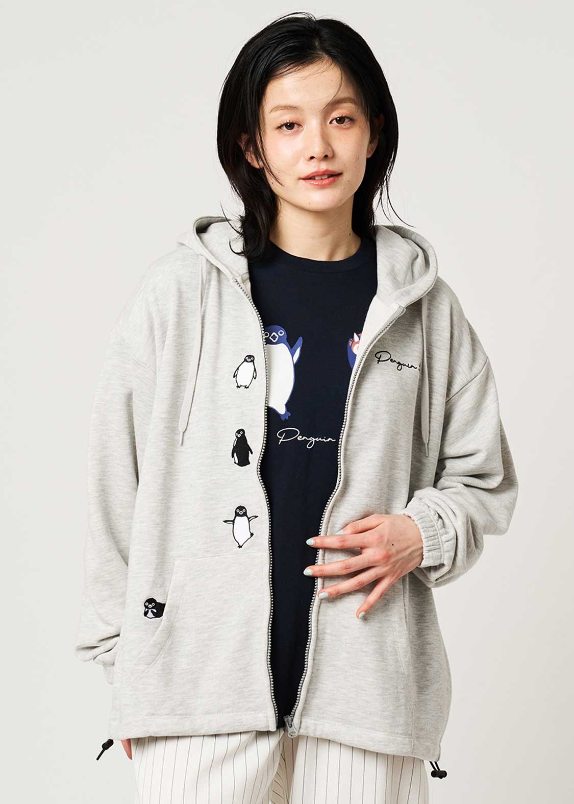 追加予約：5月12日以降順次発送】ペンギンと一緒｜ジップパーカー