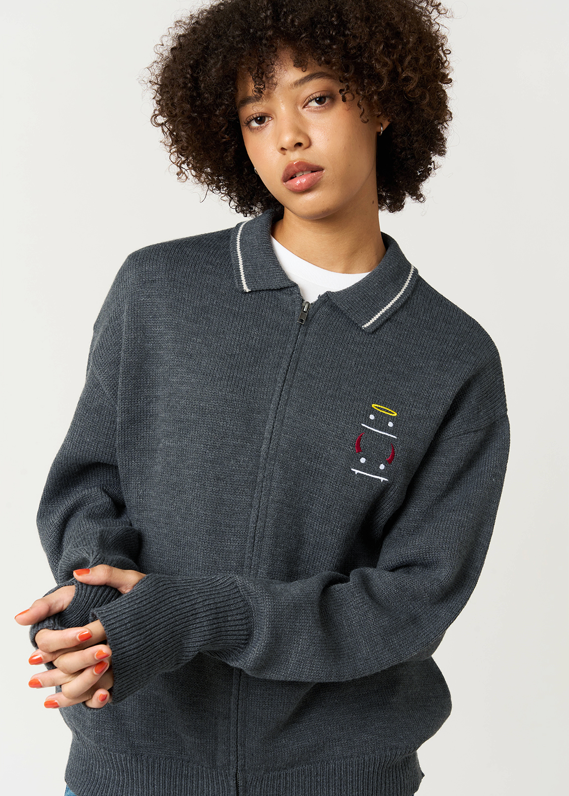 ビューティフルシャドーデビルアンドエンジェル｜襟付きニット