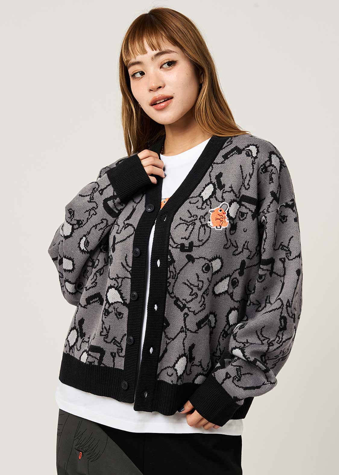 ポチタ パターン｜ジャカードカーディガン｜ユニセックス｜グラニフ