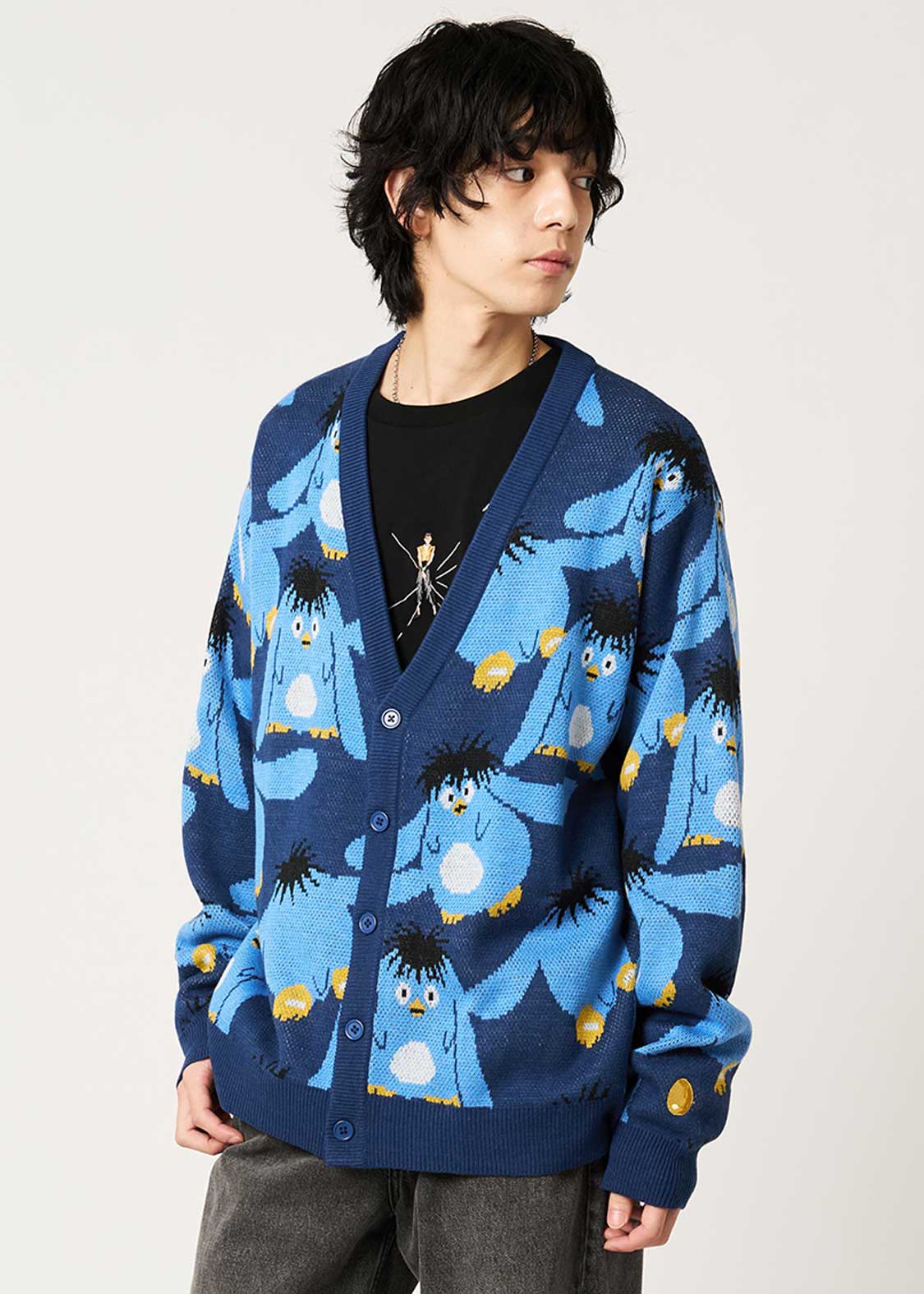 プー｜ジャカードニットカーディガン｜ユニセックス｜グラニフ(graniph
