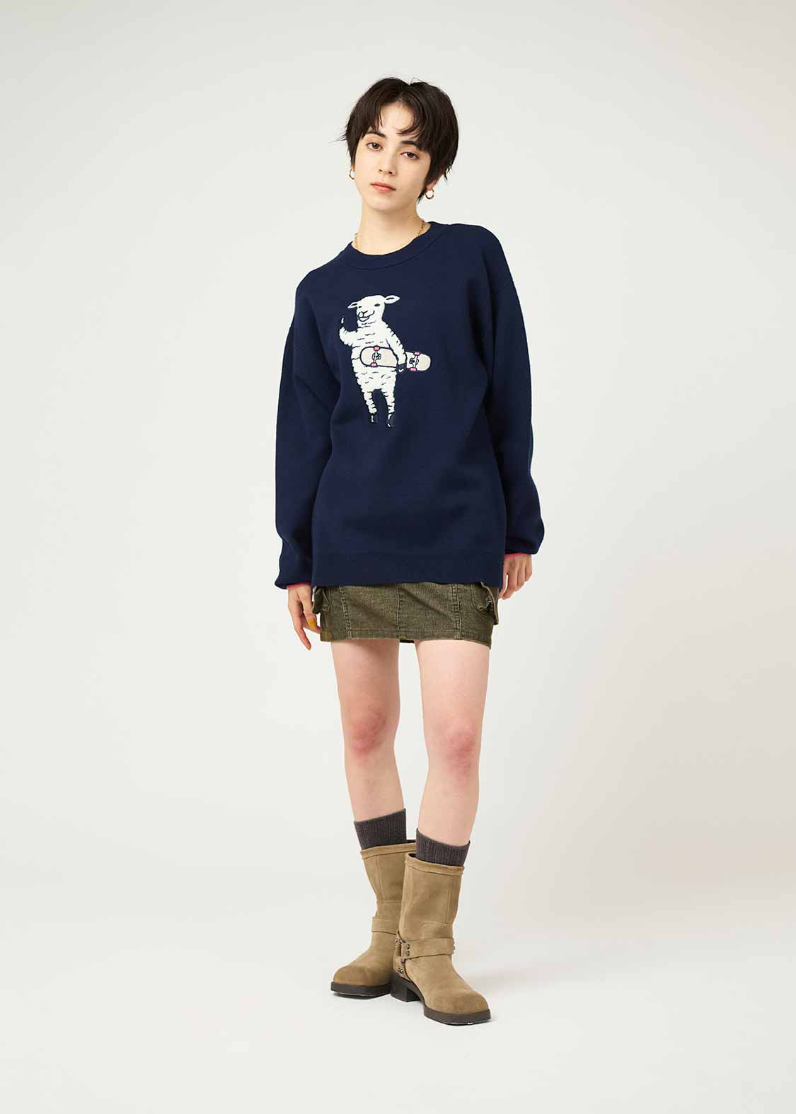 ラムチョップスケート｜ウォッシャブルニット｜ユニセックス｜グラニフ