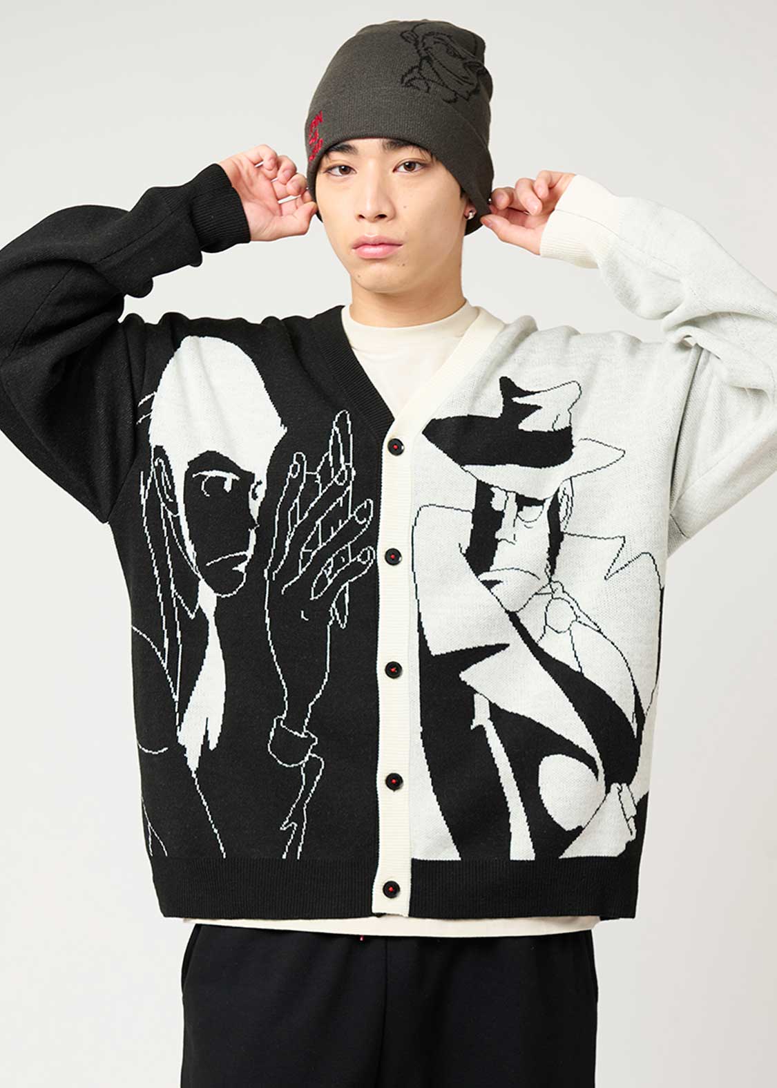 神出鬼没の大泥棒｜ウォッシャブルジャカードカーディガン｜ユニ