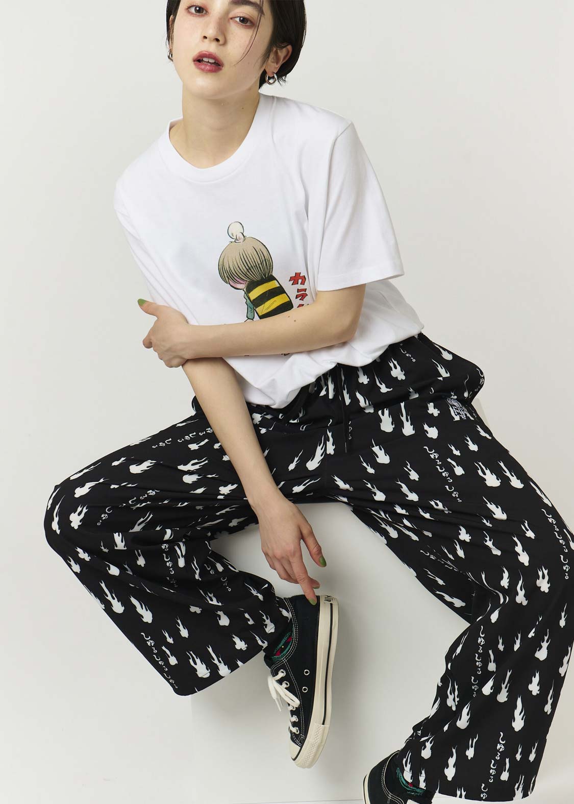 人魂 パターン｜イージーパンツ｜ユニセックス｜グラニフ(graniph)公式