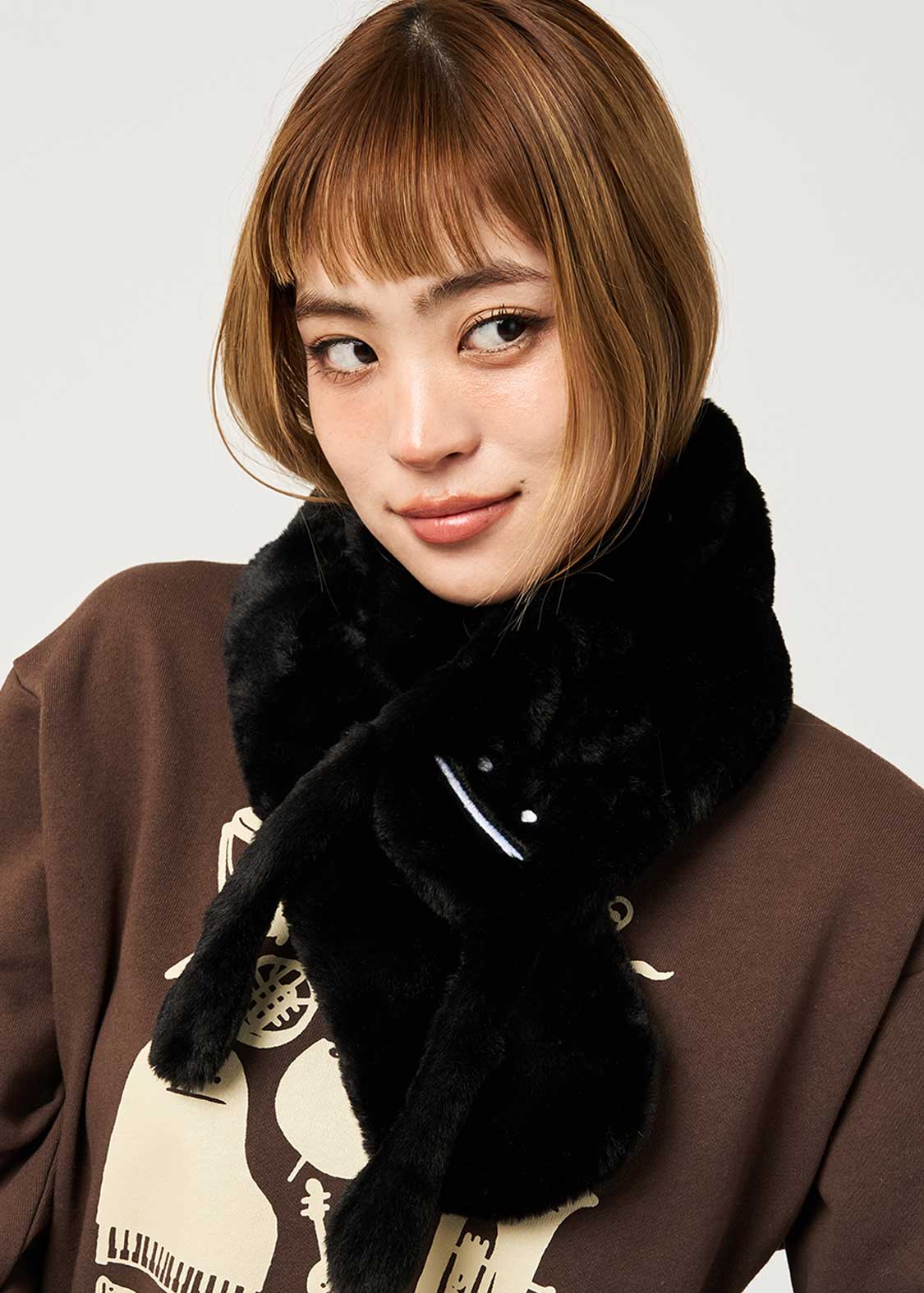 ビューティフルシャドー｜ぬいぐるみマフラー｜ユニセックス｜グラニフ