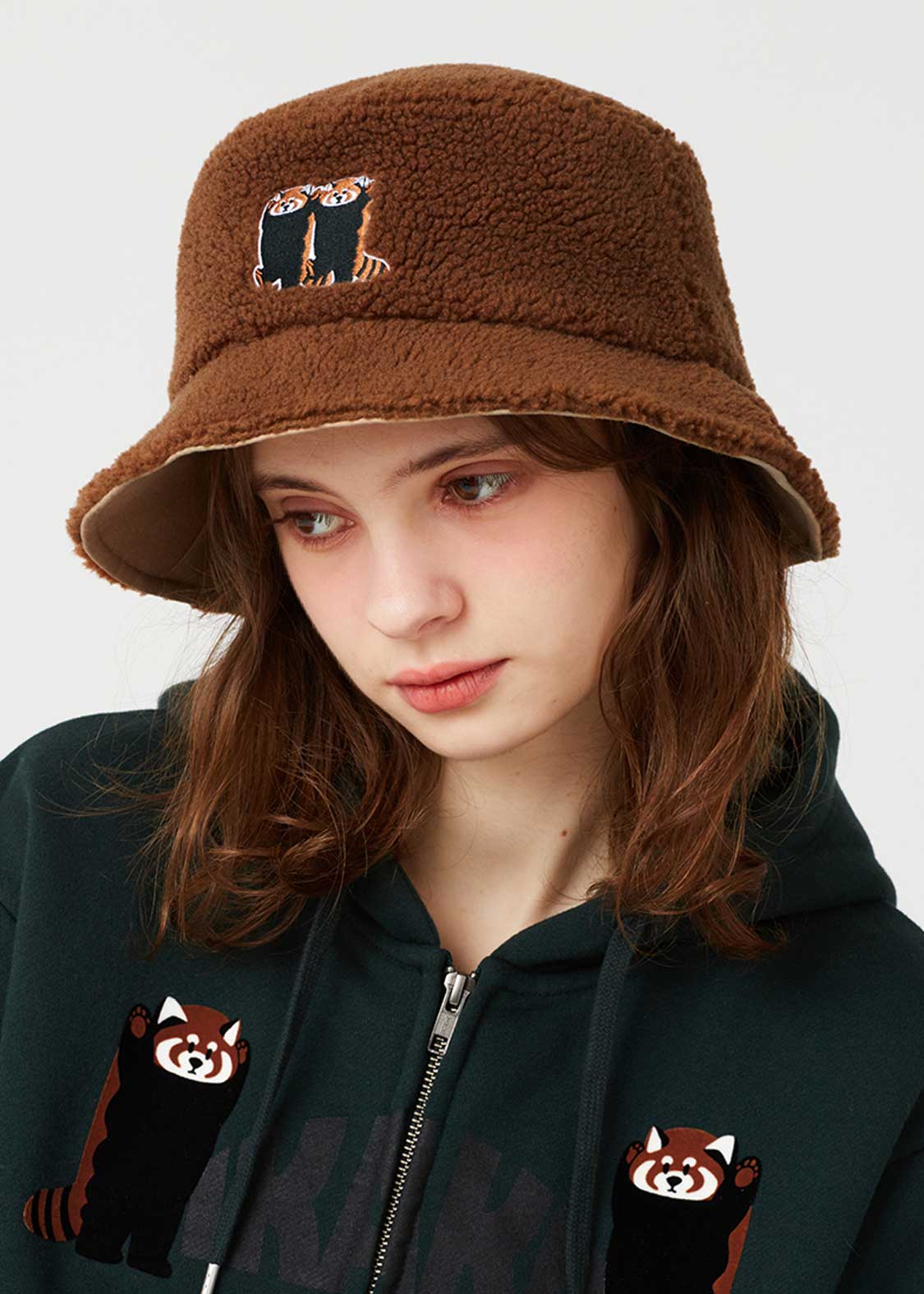 イカクダンス｜ボアバケットハット｜ユニセックス｜グラニフ(graniph