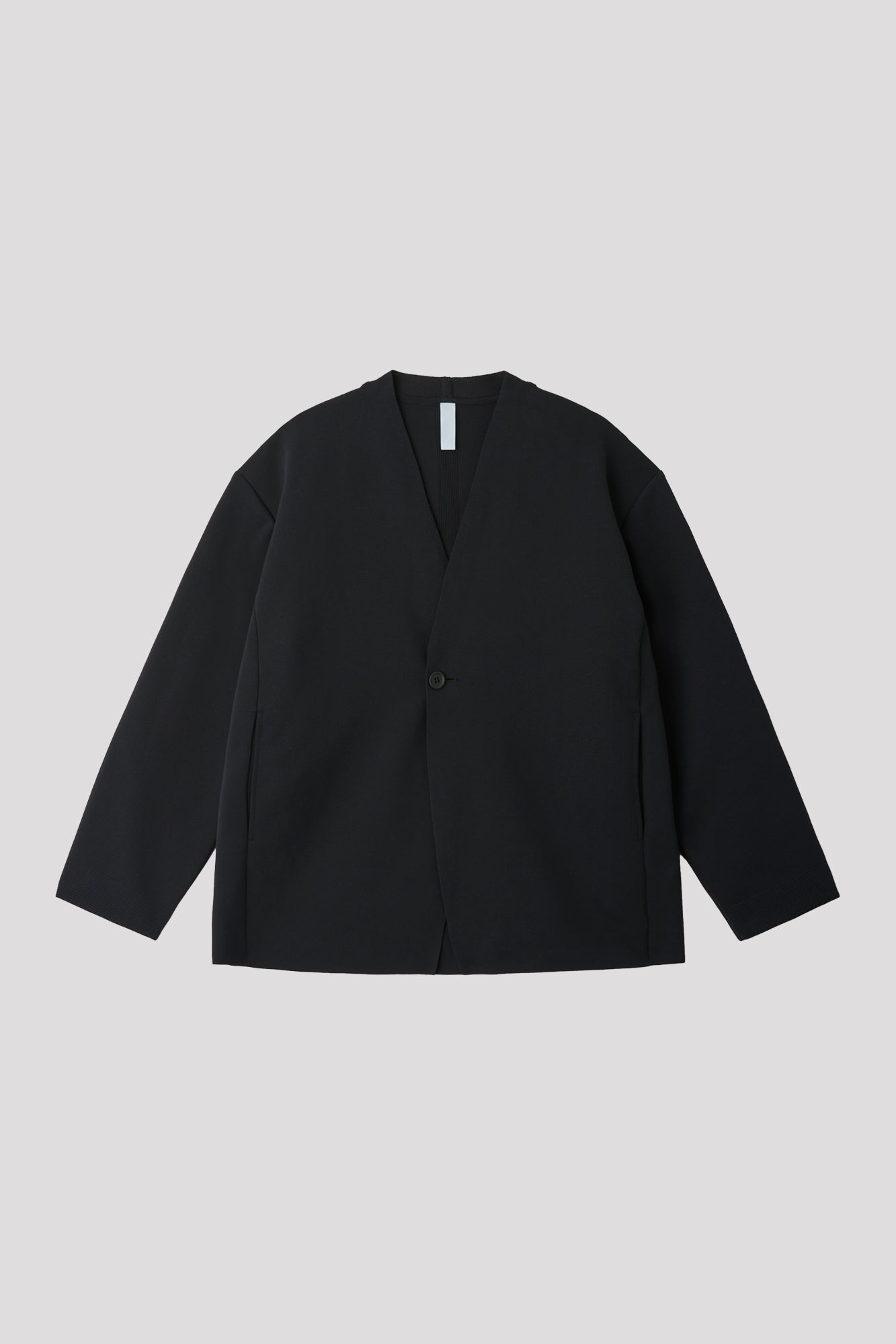 MILAN COLLARLESS DOUBLE BREASTED BOXY JACKET