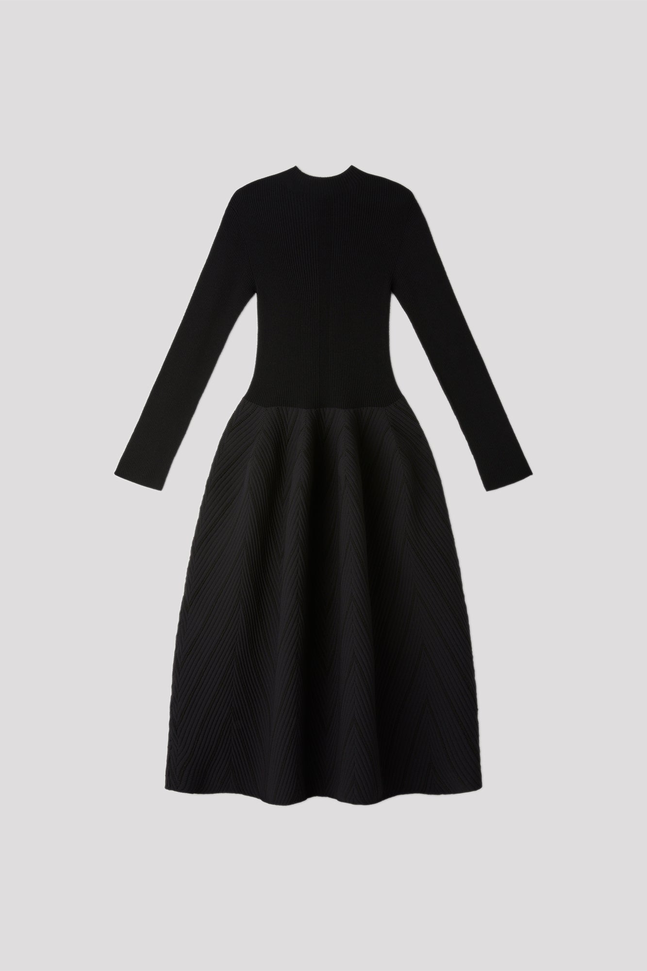 POTTERY HERRINGBONE LONG SLEEVE DRESS