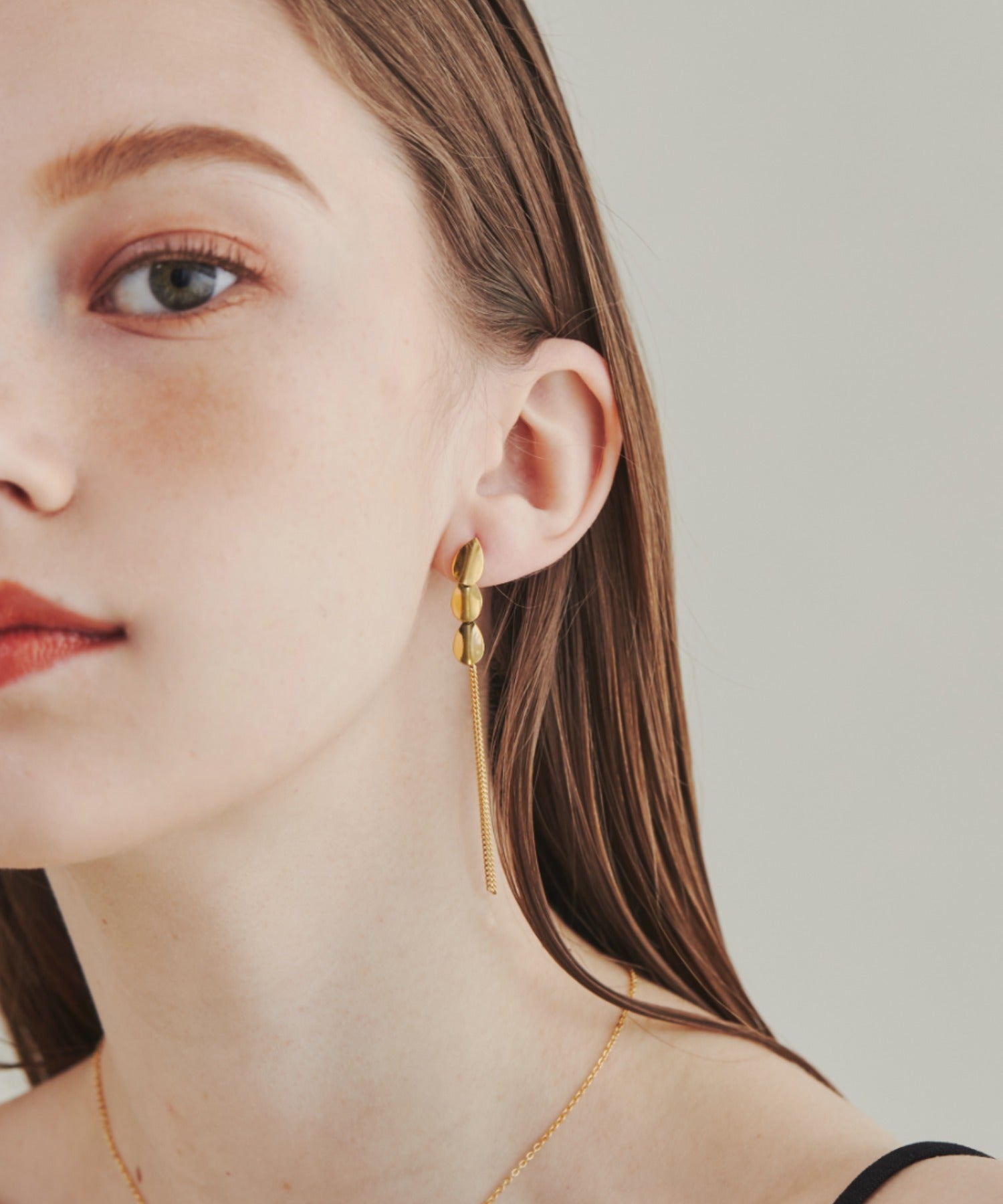 金属アレルギー対応 】 モチーフロングピアス サージカルステンレス