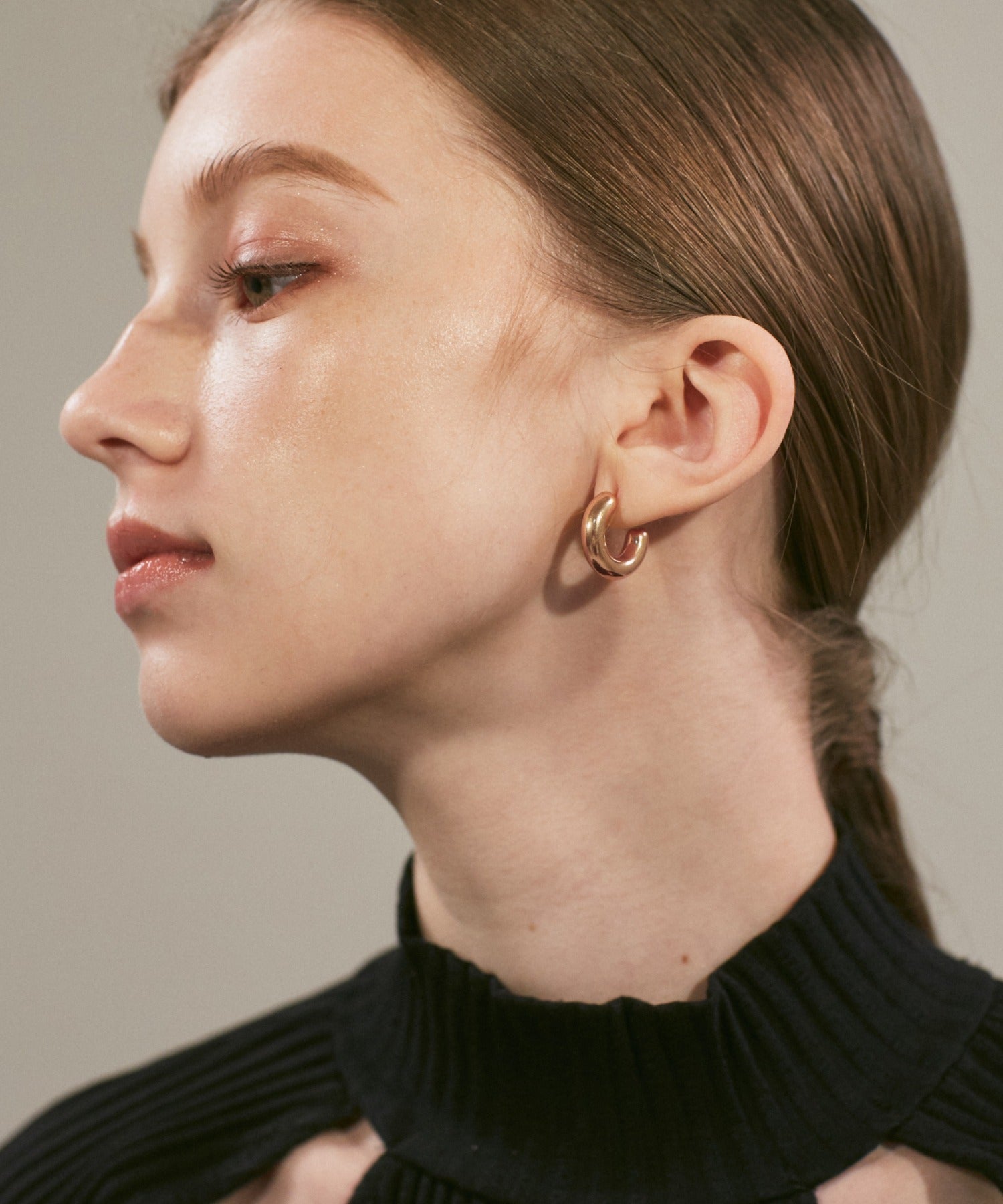 金属アレルギー対応 】 ぷっくりシンプルピアス サージカルステンレス