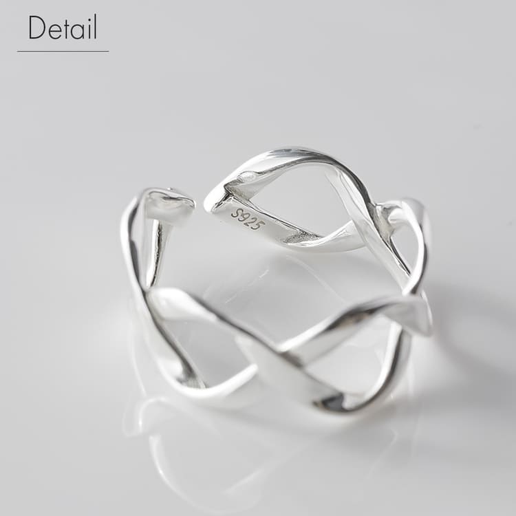 1/16(金)20:00～再入荷】【S925】ツイストクロスモチーフリング