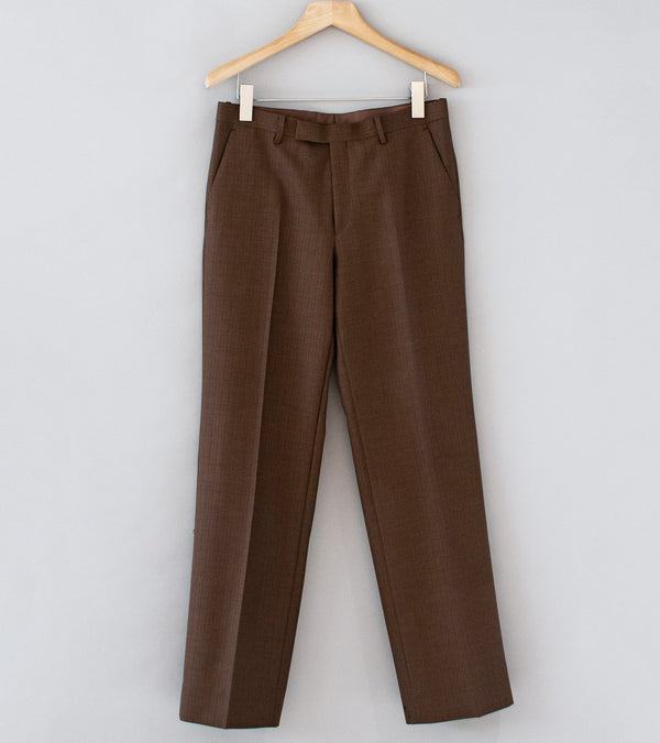 Auralee 'Bluefaced Wool Narrow Slacks' (Brown Red Stripe) – C'H'C'M'