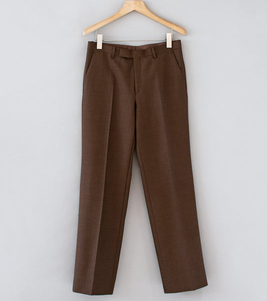 Auralee 'Bluefaced Wool Narrow Slacks' (Brown Red Stripe) – C'H'C'M'