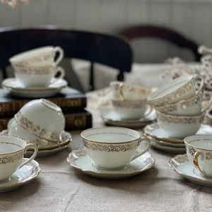 7客あり！ショーヴィニー金彩のカップ＆ソーサー フランスアンティーク