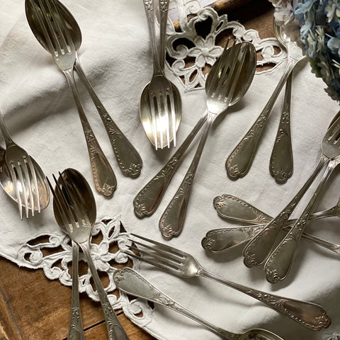 仏蘭西アンティーク 純銀シルバー950 サービングセット ミネルバ