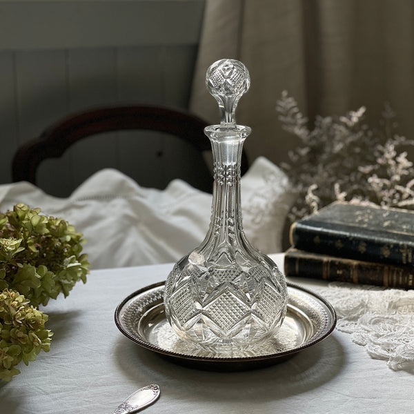 603 フランスアンティーク カットが美しいデキャンタ カラフ パリ 美品