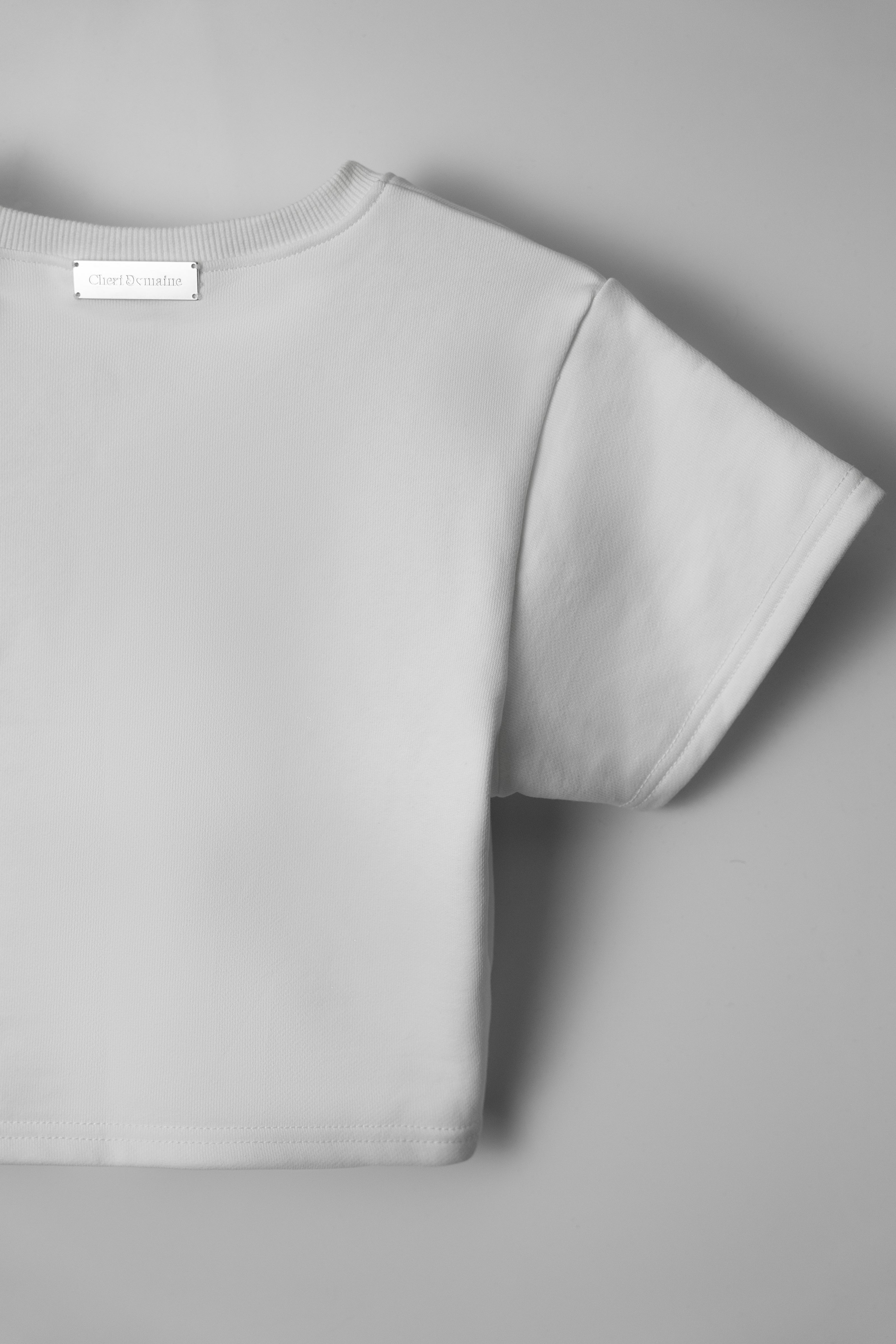 ロゴクロップドTシャツ (ホワイト)