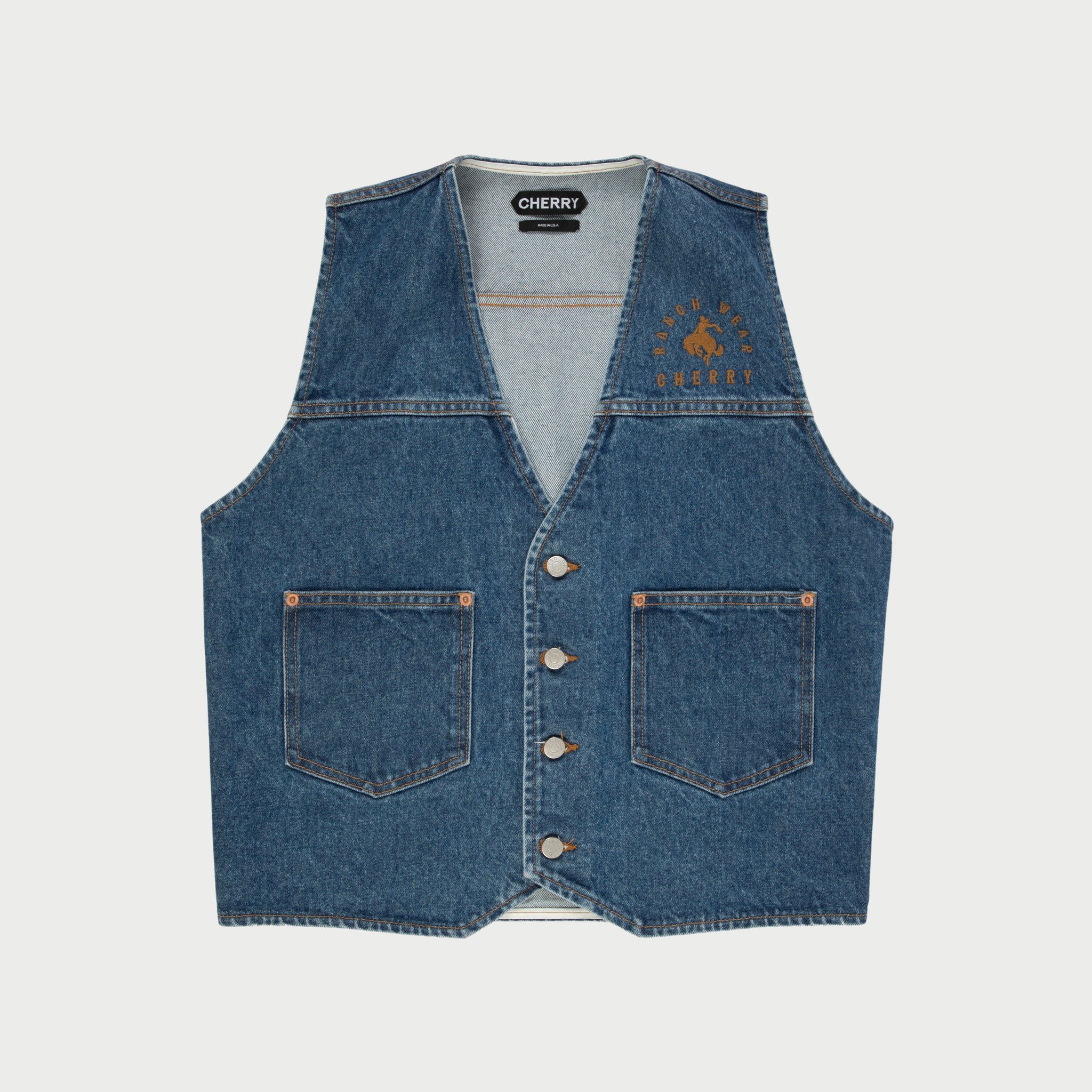Denim Ranch Vest (Indigo) – CHERRY LA