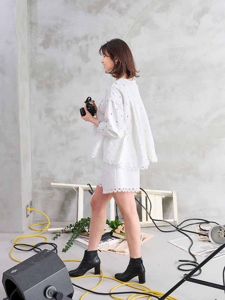 Cabbage フラワーパターン刺繍トップス |【公式】Chestyオンラインショップ