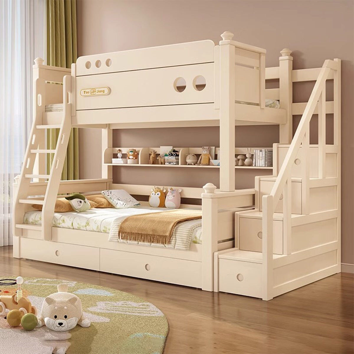 直接引取限定！中古 木製 2段ベッド LED照明付 2段ベッド 木製 ライト