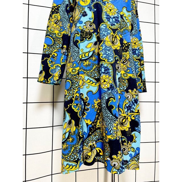 フランス古着 サイケデリック 花柄 70年代 レトロ ヨーロッパ