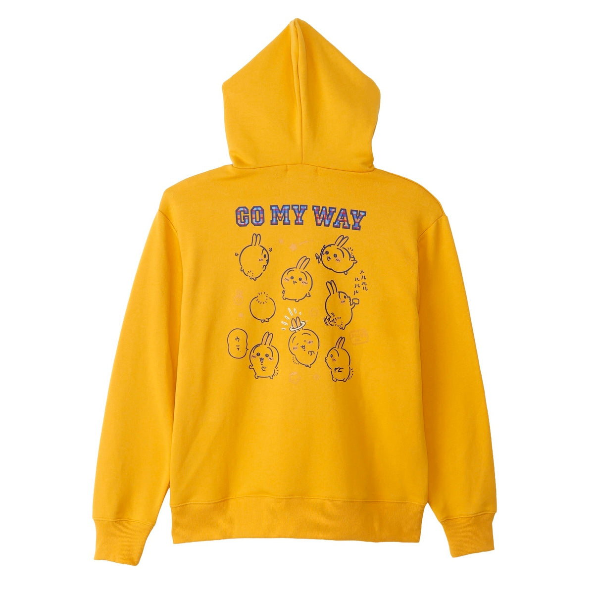 ちいかわ ZIPパーカー GO MY WAY イエロー | ちいかわマーケット 公式