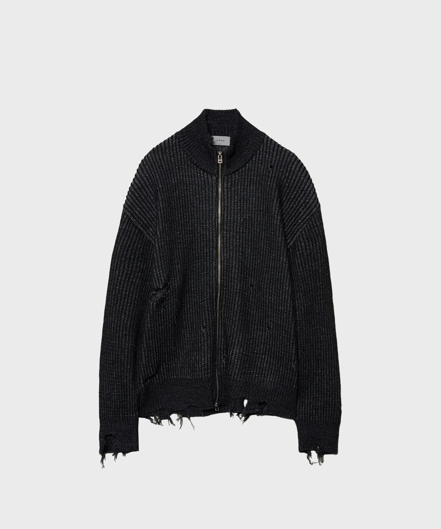 フェードダメージドライバーズニット(1 BLACK): CONZ: MENS｜CONZ