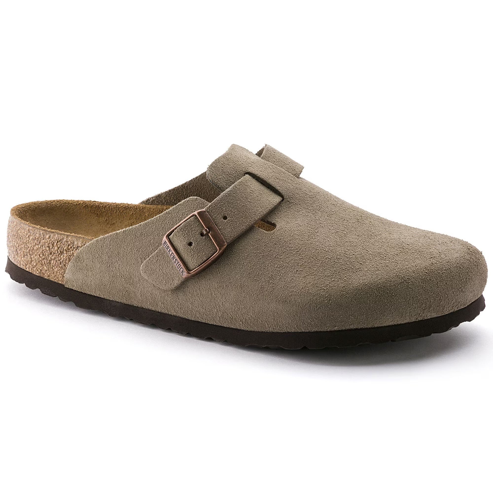 Birkenstock Boston Soft Footbed Suede Leather - Taupe – Cool J's